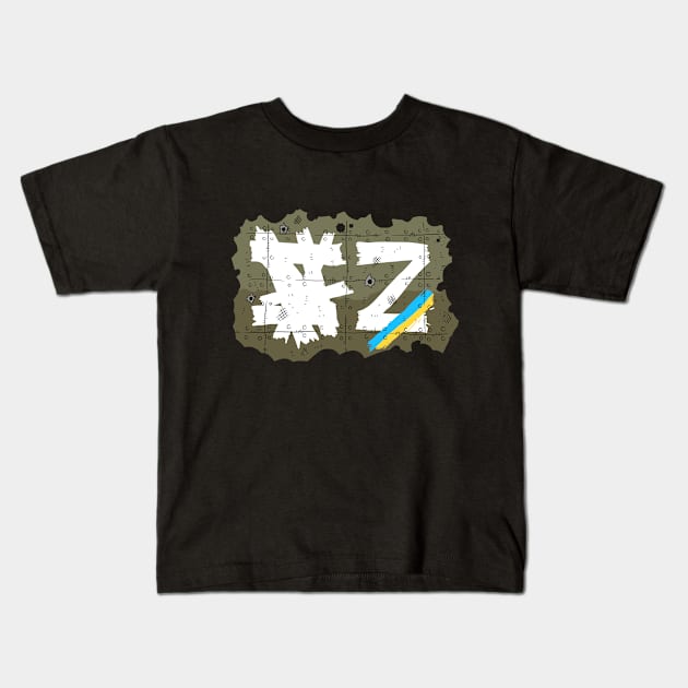 Russian Z in a free Ukraine. Kids T-Shirt by JJadx